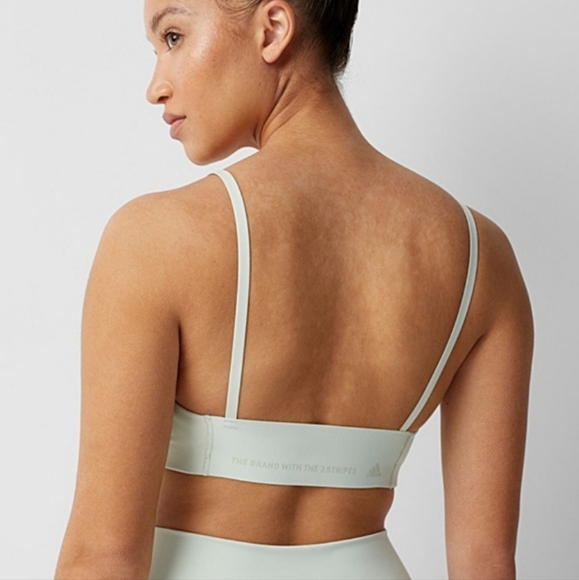 Adidas Aqua Padded Jersey Support Bra - Mint Green , Size 2X (A-C Cup) - Picture 3 of 11